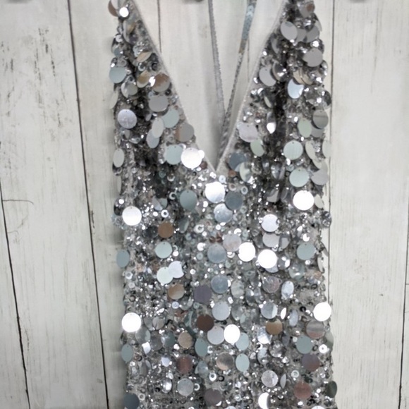 X by NBD Presley Embellished Gown in Silver - Picture 10 of 10